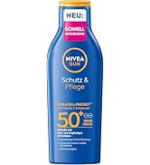 Nivea Sun Protection & Care Sun Lotion SPF 50+, Waterproof Sun Protection with Vitamin C & Hyaluro...