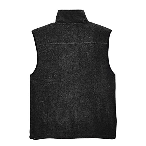 VetFriends.com US Air Force Veteran Fleece Vest USAF Wing Logo with Veteran Text on Poly Fleece Vest Military Apparel2