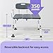 Medline Tub Transfer Bench and Shower Chair with Microban Antimicrobial Protection, Adjustable Shower Bench and Bath Seat for Seniors and Elderly, 350 lb. Weight Capacity, Gray