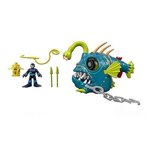 New - Imaginext Ocean Fighting Angler Fish with Diver Figure