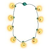 LED Light Up Halloween Pumpkin Jack O Lantern Necklace Party Favors