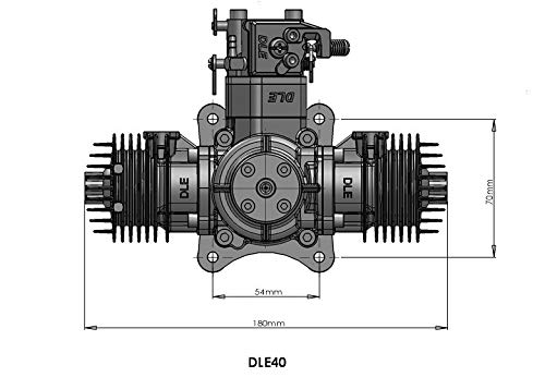 New DLE Engine DLE40 40CC Twin Gasoline w/Electronic Ignition for Model Airplane