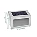 Solar Lights Outdoor Waterproof Deck Light, Solar Stair Lights Outside LED Step Lighting Stainless Steel for Paths Patio Garden Yard, Pack of 6