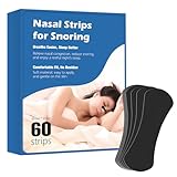 Nasal Strips for Snoring (60 Count), Nose Strips for Breathing & Sleeping, Extra Strength, Anti Snore Strips for Heavy Snorers & Athletes | Latex Free | Oil & Sweat Proof Adhesive | Hypoallergenic
