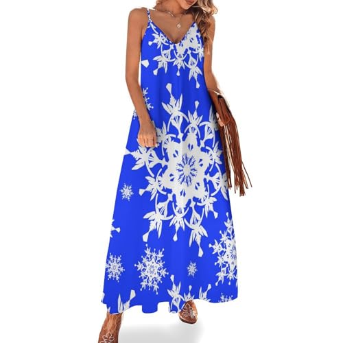 Robe longue pour femme ete sans manches evocation de fraicheur pour des vacances sereines