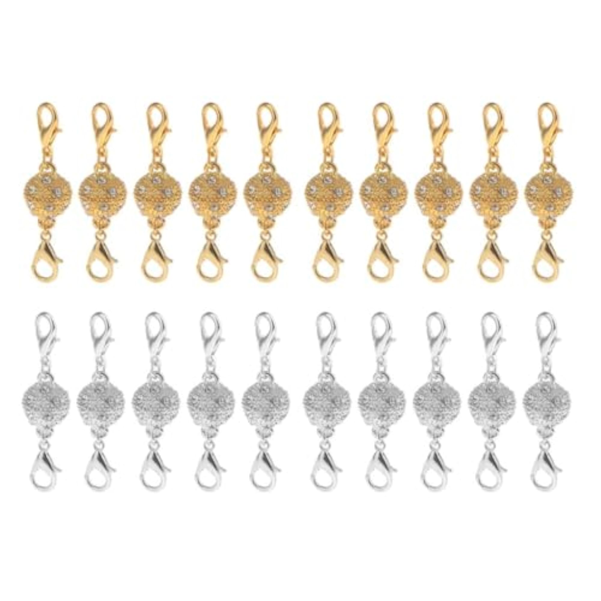 20 Pieces Ball Rhinestone Lobster Magnetic Clasps