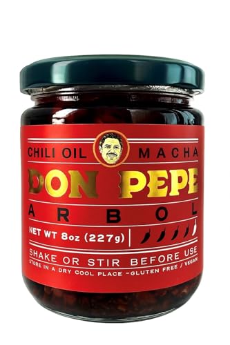 DON PEPE - Salsa Macha with ARBOL dried Chiles, Gourmet Condiments with Authentic Mexican Flavors,...