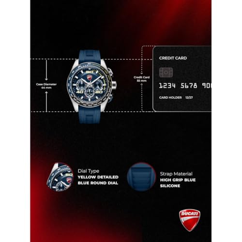 Image of Ducati Extreme Sports Chronograph Analog Quartz Men's Watch with Silicone Strap