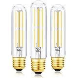 Leools T10 Led Bulb,Dimmable Led Tubular Bulbs 6W,Equivalent 60Watt,Daylight 4000K, 600LM, Clear Gla