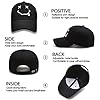 Enwokran Baseball Cap with Embroidered,Plain Hats Unisex Adjustable Cotton 6 Panel Vintage Trucker Hat Peak Cap Golf Running Hat Outdoor Cap(Z_Black) #3
