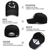 Enwokran Baseball Cap with Embroidered,Plain Hats Unisex Adjustable Cotton 6 Panel Vintage Trucker Hat Peak Cap Golf Running Hat Outdoor Cap(Z_Black) - Image 4