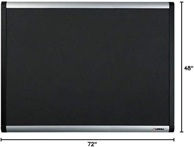 Lorell Bulletin Board, Mesh Fabric with Hardware, 4 by 6-Feet, Black