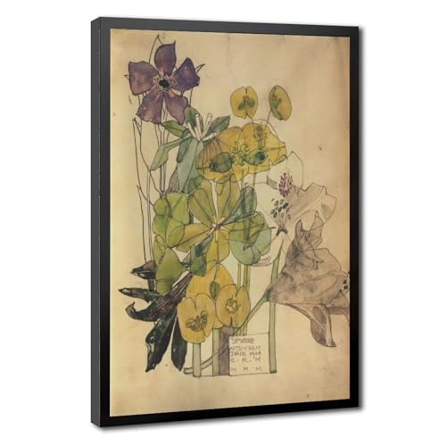 Toile Spurge with Yham 1909 Mackintosh | Cadre Mural Anti-Reflet pour Petit Mur Vide