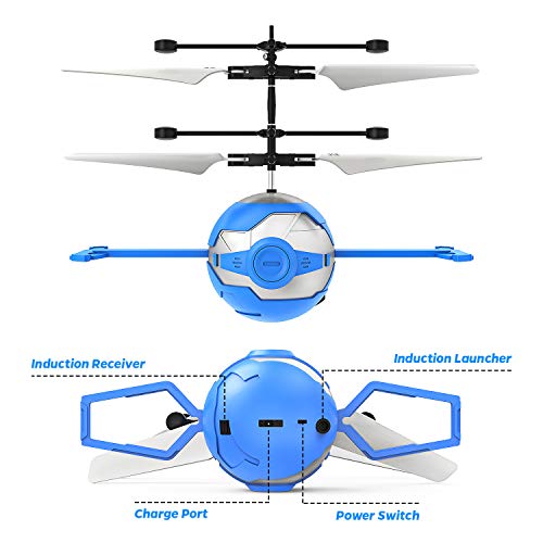 CUKU Flying Toy Ball,Infrared Induction UFO RC Flying Toy,Built-in LED Flying Drone Indoor and Outdoor Games,UFO Flying Ball Toys for 6 7 8 9 10 Year Old Boys and Girls