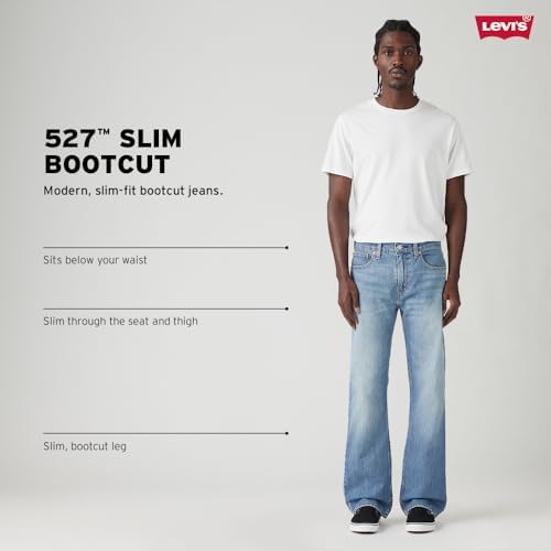 Levi's Men's 527 Slim Bootcut Fit Jeans, Here We Stop-Light Indigo, 32W x 32L - 5