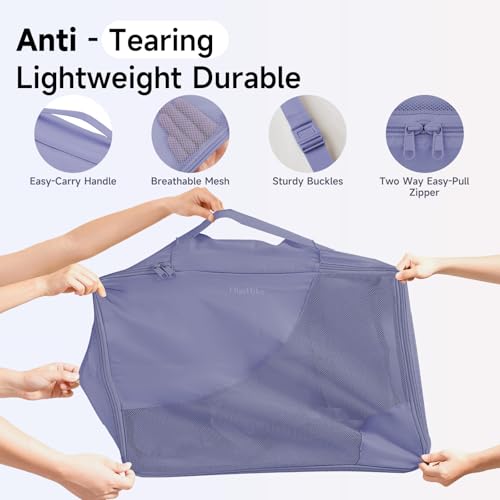 Image of OlarHike 9 Set Packing Cubes for Travel,Gifts for Women Mom,Anti-Tearing Suitcase Organizer,with Over 1000 pcs Mesh Holes,Vacation Essentials & Accessories for Cruise Ship