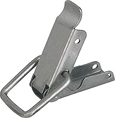 Image of Kipp 05530-2350741 Steel Latch with Pull Bar, Style B, Galvanized and Blue Chromated Finish, 2000 N Holding Force, Metric