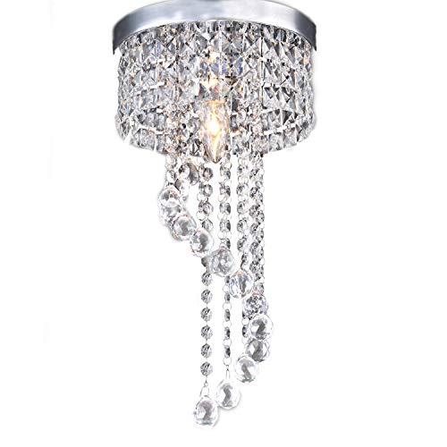 Jorunhe Suspension moderne à LED avec bulbes en cristal
