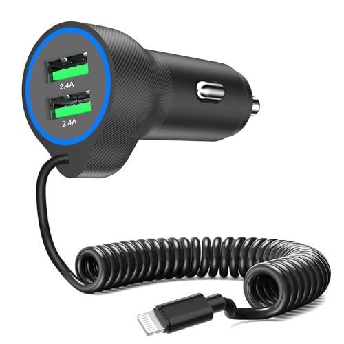 [Apple MFi Certified] USB Car Charger Plug, Aymla Dual Port