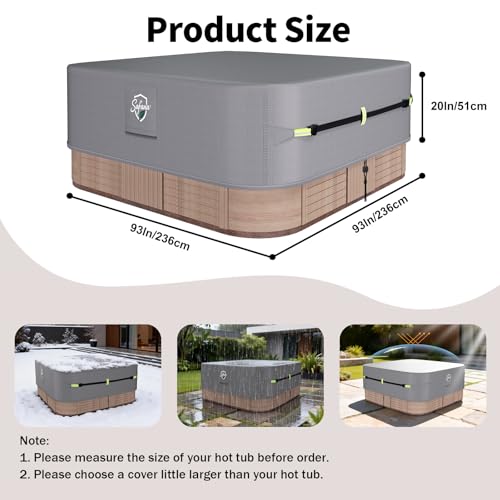 Protector para cubierta de jacuzzi Safana 93x93 cm gris miniatura 2