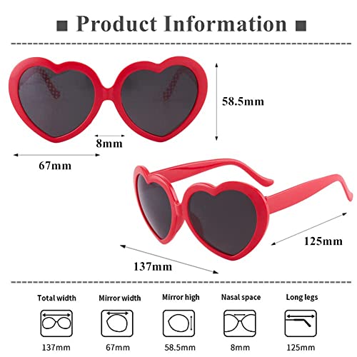 LASPOR Heart Sunglasses Love Effect Diffraction Glasses Rainbow Heart Refraction Eyeglasses Party Rave Accessories4