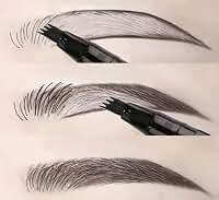 Caneta para Sobrancelha Fio a Fio Castanho | Efeito Microblading Natural | Preenche Falhas na Barba e Sobrancelha | À Prova d’Água