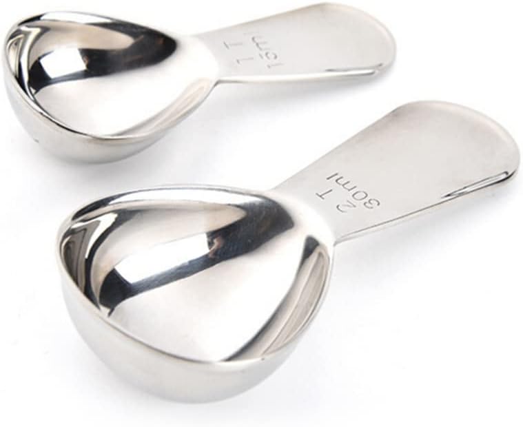 UPKOCH 6pcs Stainless Scoops Set Measuring Spoons for Coffee Beans Flour Spices Mini Sized Ergonomic Design for Kitchen Office Use