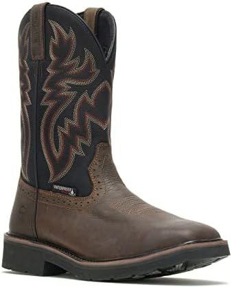 Wolverine Men's Rancher Wpf Steel Toe Wellington Work Boot Black/Brown 13 3E US | Image 1