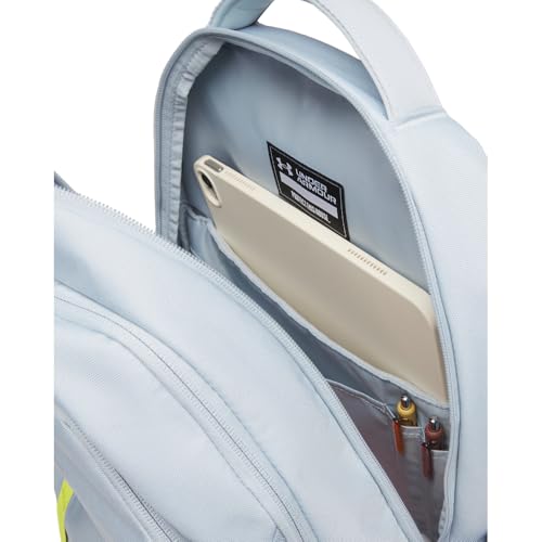 Image of Under Armour Unisex Hustle 6.0 Backpack, (035) Blue Fog /Downpour Gray /Blue Wind, One Size Fits Most