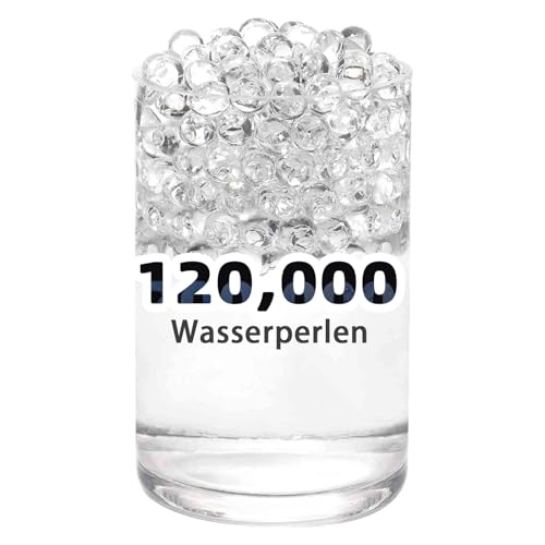 WITCOLOR Lot de 120 000 perles d'eau transparentes en gel - Pour vases, bougies flottantes, décoration de mariage, décoration de Noël, arrangements floraux,...