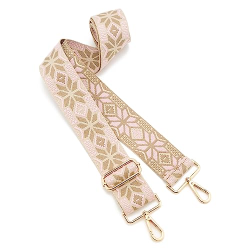 Image of Wide Shoulder Strap Adjustable Replacement Belt Guitar Style Crossbody Bag Handbag Strap Multicolor Canvas Straps(Wide:2in)(Color64)
