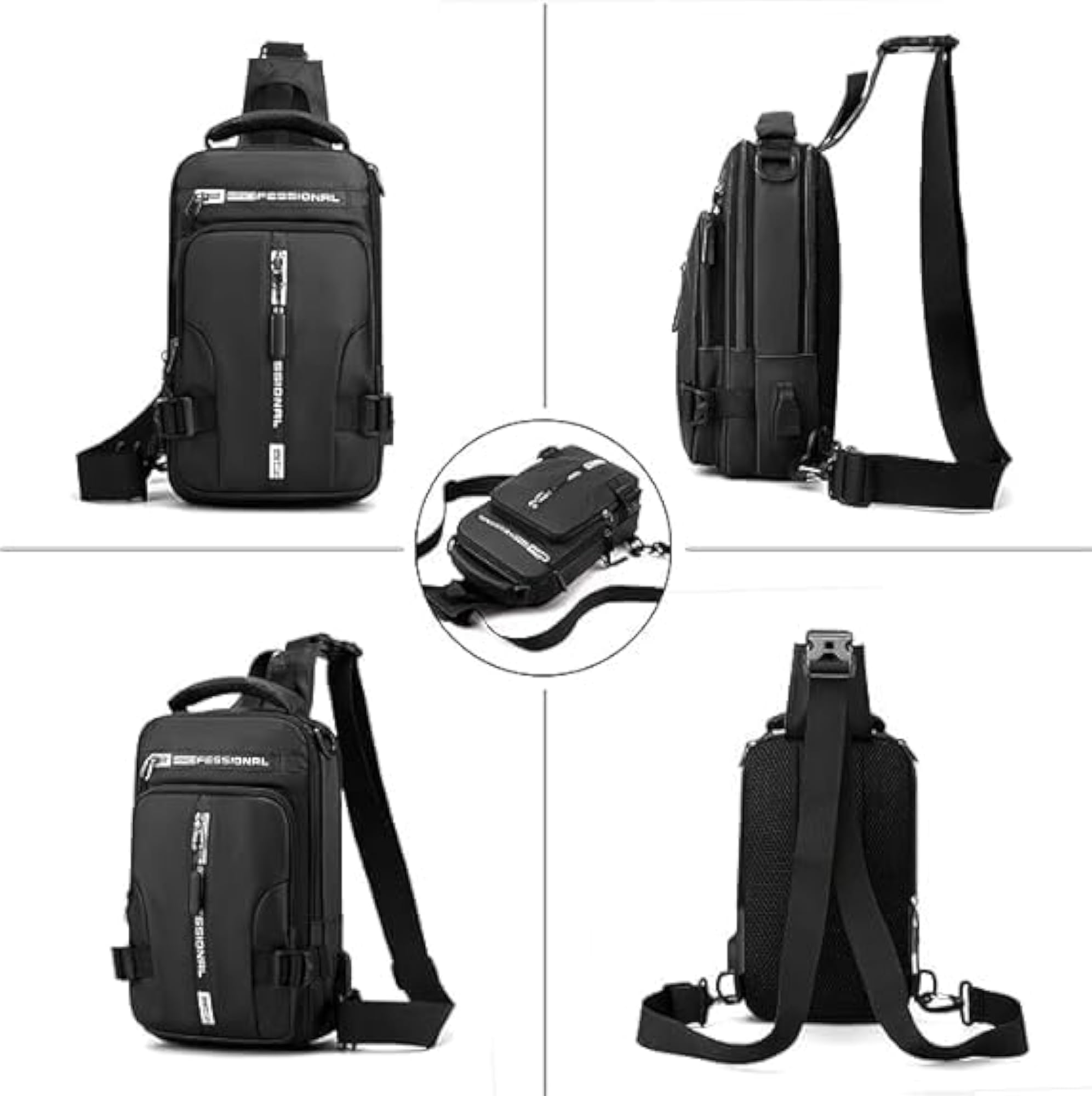 Professional Sling Bag with USB Charging Port