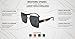 Western Stakes High-End Oversized Sunglasses for Men & Women – Luxury Square Frame Fashion Shades – Universal Fit Stylish Design (Black)
