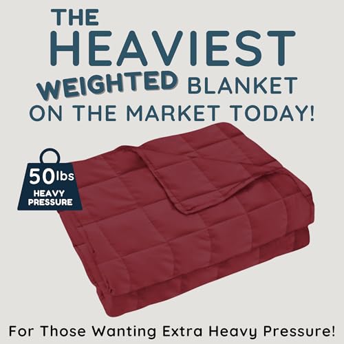 Image of HomeSmart 50 lbs Weighted Blanket King Size 50lbs - Heaviest Weighted Blanket - Breathable, Hypoallergenic, Ultra Soft Fabric