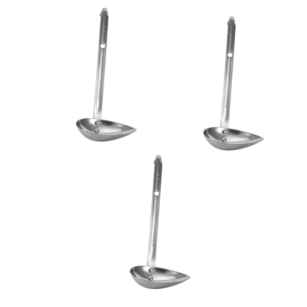 IMIKEYA 3stücke Edelstahl Soßenlöffel Mit Ausgießer Drizzle Spoon Für Feine Saucen Elegant Verarbeitet Für Gastronomie Und Zuhause