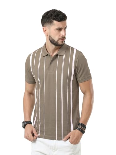Image of fanideaz Branded Mens Half Sleeve Cotton Striped Polo T-Shirt for Mens || Polo Tshirt for Men || Branded Tshirt for Men