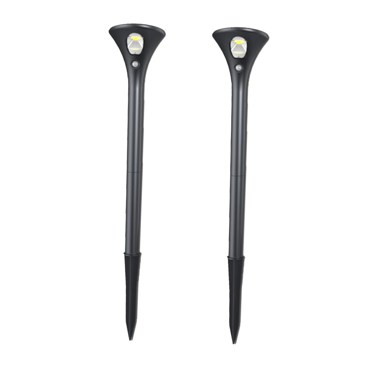 Luci da terra a LED a energia solare, confezione da 2, per esterni, illuminazione per vialetti, impermeabili, a risparmio energetico, illuminazione bianca pura per giardino e strada