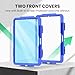 SEYMAC for iPad Pro 11 Inch Case M5 2025 / M4 2024, Heavy Duty Shockproof Protective Case with Screen Protector, 360° Rotating Stand, Hand/Shoulder Strap and Pen Holder, Blue