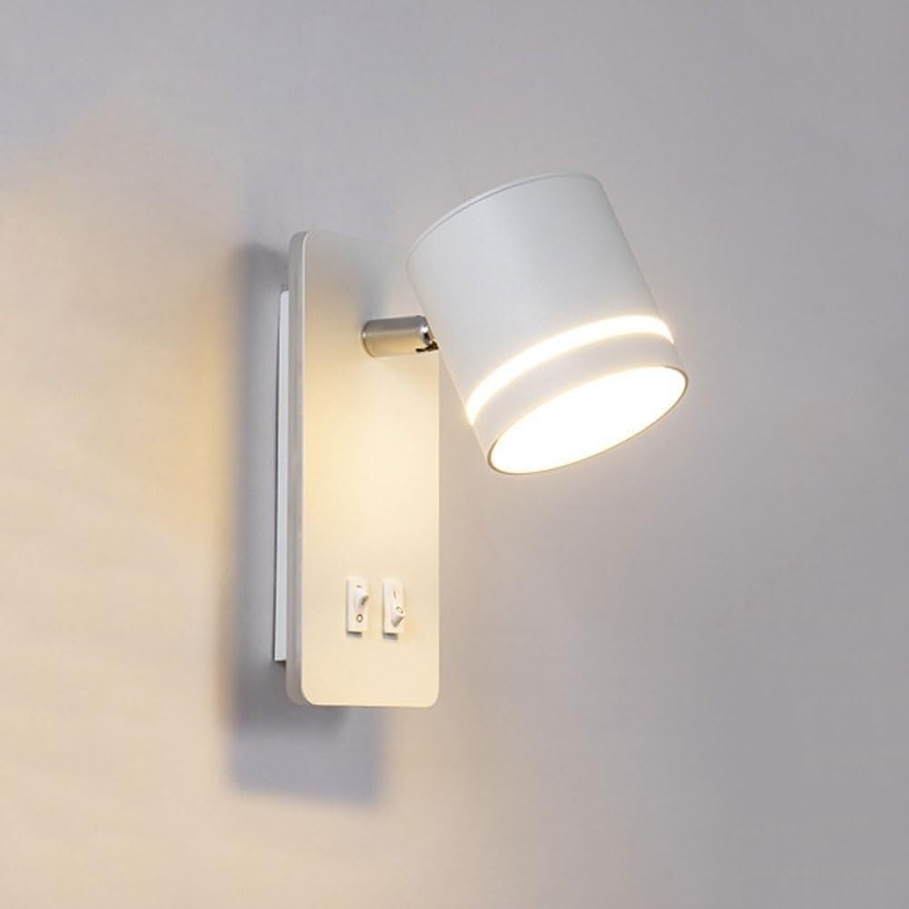 Genérico Apliques de pared ajustables con interruptor Luces de pared de lectura LED compatibles con ., lámpara de pared nocturna con retroiluminación Lámparas de lectura de libros,araña de cristal