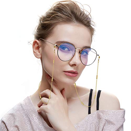 Lurrose 3Pcs Cadeias De Óculos de Metal Óculos Titular Cadeia Óculos Corda Ao Redor Do Pescoço Cinta