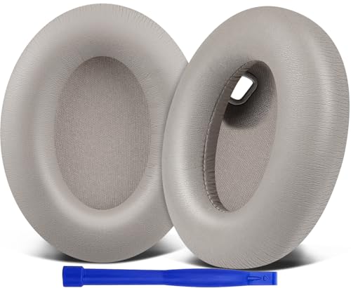 Image of SOULWIT Replacement Earpads for Sony WH-1000XM4 (WH1000XM4) Headphones, Ear Pads Cushions with Noise Isolation Foam, Added Thickness, Without Affecting Sensor - Grey