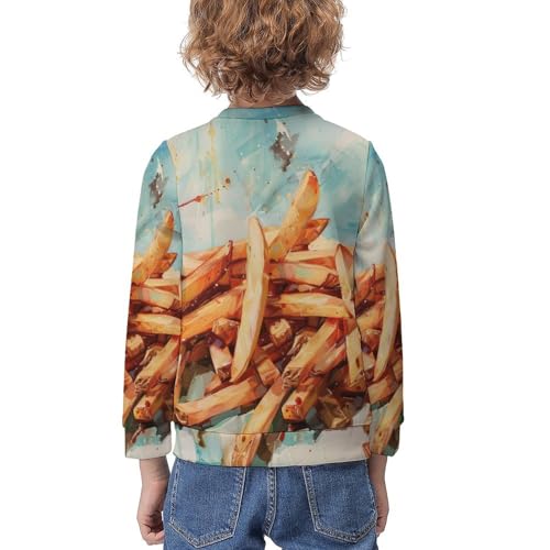 Pile of French FriesChildren's Casual Pullover Sweatshirt Loose Fit10-12Y2