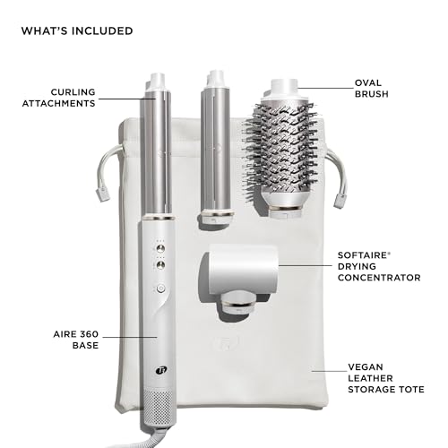 T3 Aire 360 Multi-Styler — Ceramic Coanda Air Curler with 3 Barrels & Oval Brush — view 2