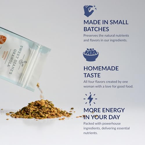 Image of Sweet Diane's Granola - Family Size (36 oz) Original Recipe Organic Granola, Low-Sugar, High-Fiber, Gluten-Free, Vegan, Delicious Breakfast and Snack Topper