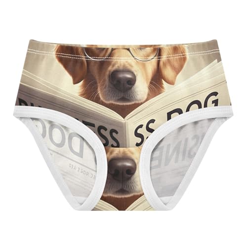 Fancy Girls Underwear Toddler 2t Cotton Girl Panties Cute Whimsical Dog Newspaper Briefs Girls Undies