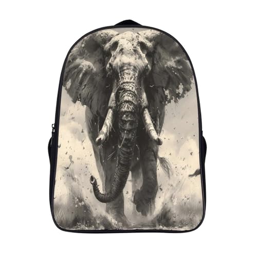 Sac à dos enfants motif éléphants pour transporter les grands cahiers