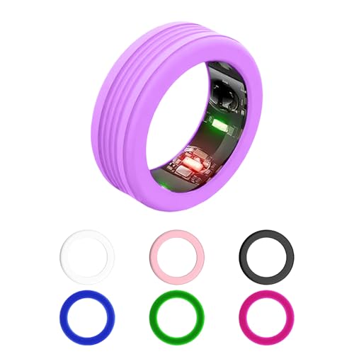 Oura Ring 4 用 シリコン保護カバー スマートリングケース SpinoArmor 超薄 軽量 耐衝撃 フィット感 柔らか素材 擦り傷防止 装着感そのまま 着脱簡単（パープル）（Sサイズ）の商品画像（Amazon）
