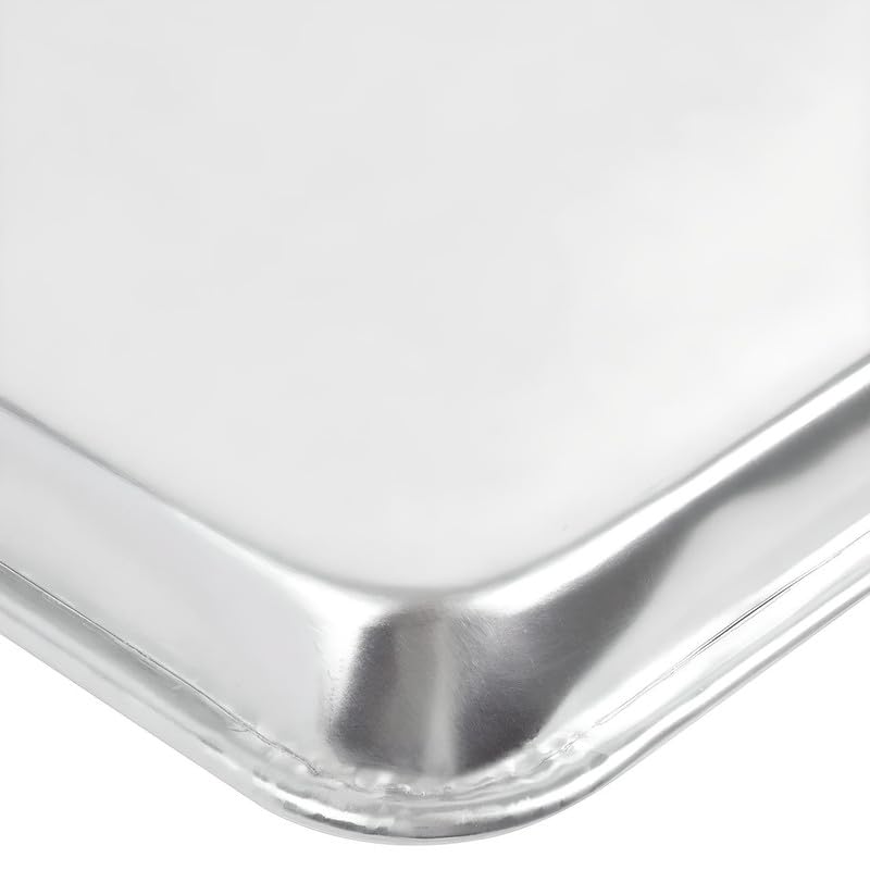 OCS Parts Pro Series Full Size 18" x 26" Aluminum Sheet Baking Pan | 19 Gauge Wire in Rim Aluminum Sheet Pan for Home or Commercial Kitchens