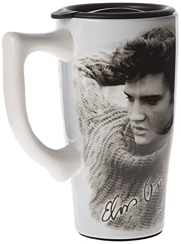 Image of Spoontiques ELVIS LEGEND TRAVEL MUG, 18 ounces
