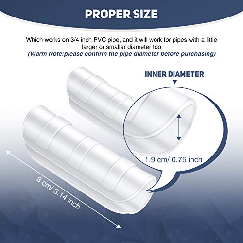 White Clamps Farm Plastic Clamps Greenhouse Film Clamps Grip White Clamp Pvc Pipe Plastic Clamps For Greenhouse Plant Supplies (40 Pieces,3/4 Inch) #TOP1